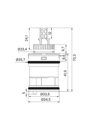 Iddıs Paslanmaz Çelik Ayaklı 35 Mm Kartuş 139623134 Siyah