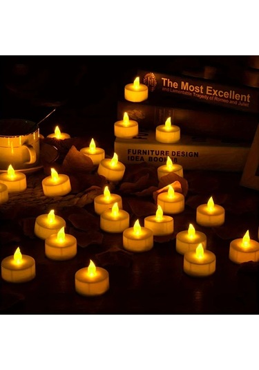 Willowhaven 12'li Sıcak Beyaz Led Mum, Pilsiz Dekoratif Aydınlatma, Parti Düğün Ev Dekoru Diğer