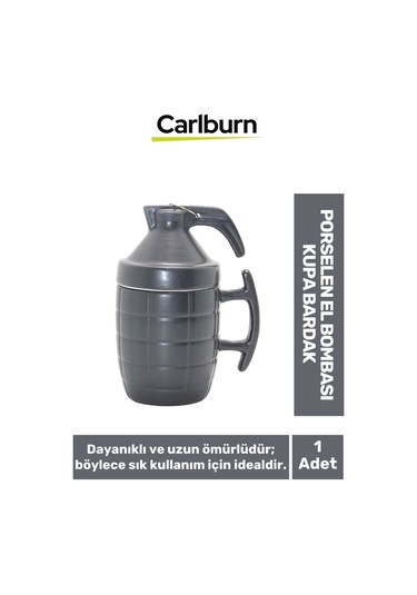 Özel Tasarım Dekoratif Şık Hediyelik Sevgili Arkadaş Porselen El Bombası Kupa Bardak 15 11 Cm Çok Renkli