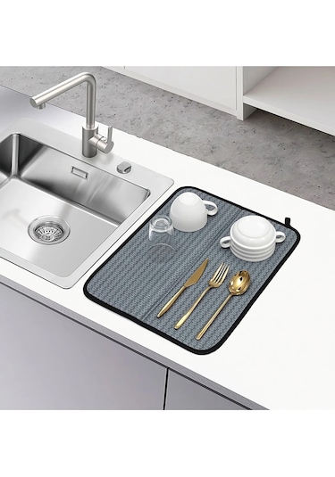 Bulaşık Kurutma Matı Bulaşık Matı - Gri