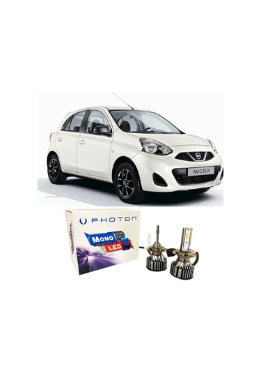 Nissan Micra Led Xenon Uzun + Kısa Far Ampulü H4 Mono Yeni Seri Beyaz 2010-2017