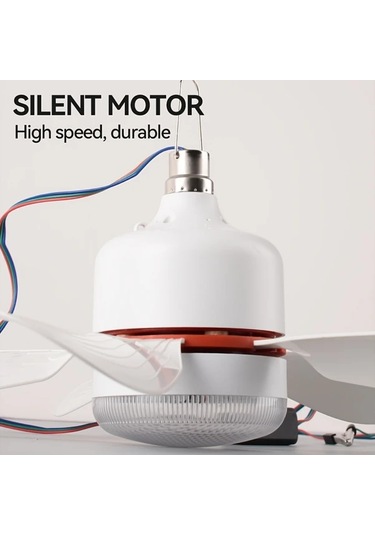 Xuweiwei 12v Düşük Voltajlı Vantilatör Işık 1 Adet Taşınabilir Fan Işığı Kamp Pazar Standı Avlu Balkon Yatak Oturma Odası İçin
