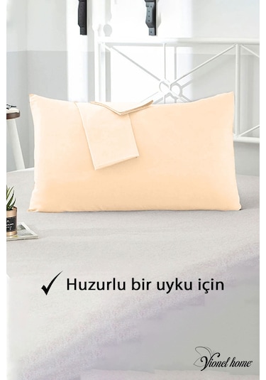 Vionel Home Pamuklu 2'li Yastık Kılıfı 50 x 70  Düz Bej