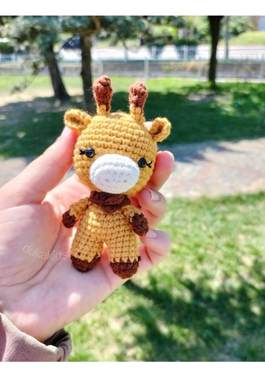 Amigurumi Zürafa Anahtarlık Aksesuar Minik Hayvanlar Dukakidstoys