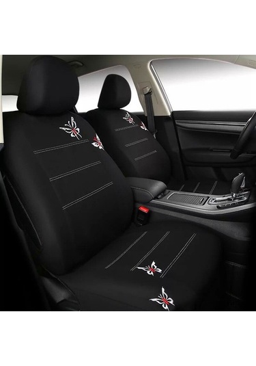 Novahub Aliexpress Koltuk Kılıfı Dileği, Siyah Kelebek Araba Aksesuarları Seti, Dört Mevsim Kullanım İçin Uygun