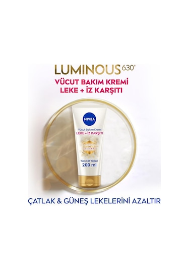 Nivea Luminous Leke ve İz Karşıtı Vücut Bakım Kremi 200 ML