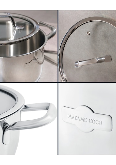 Madame Coco Nova Derin Tencere - Çelik - 18 Cm Çok Renkli