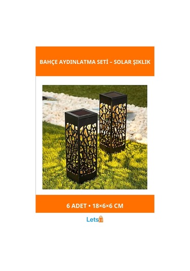 Dekoratif Güneş Enerjili Bahçe Aydınlatması Yürüyüş Yolu 6 Adet Çok Renkli