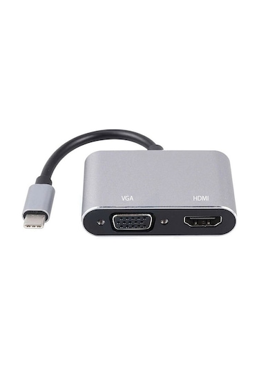Maxgo 3120 Usb Type C To Hdmi Vga 3.1 Çevirici Dönüştürücü Kablo Adaptör