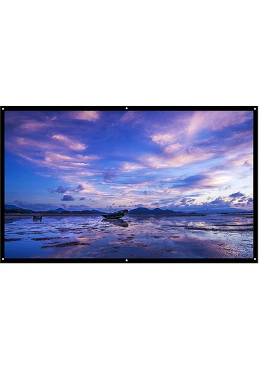 Yifomall "84 Inç Taşınabilir Projeksiyon Perdesi - Hd 16:9 Beyaz Dacron, Ev Sineması & Ofis İçin Katlanabilir"