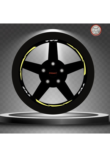 Tvs Rekleftif Sarı 3 Parçalı Jant Şeridi