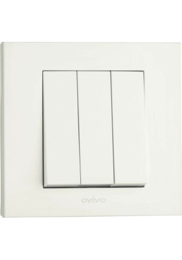 Grano Beyaz 3 Lü Anahtar Çerçeveli