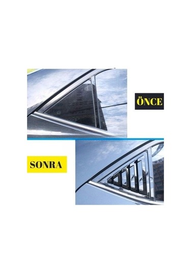 Toyota Corolla Kelebek Cam Kaplama Vizörü Parlak Siyah 2014-2020