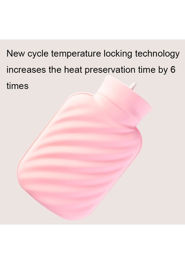 İmitasyon Tavşan Kürkü Su Dolu Pvc Soğuk / Sıcak Kompresler İçin Patlamaya Dayanıklı Sıcak Su Torbası, Renk: Mavi 1000ml