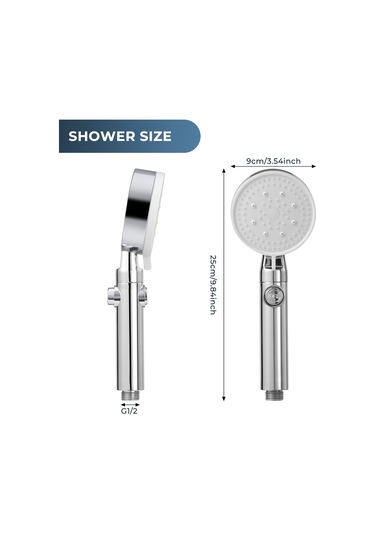 Qf Vinabo Duş Başlığı, Su Tasarruflu Manuel Duş İçin El Duşu, Krom