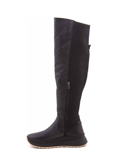 Mocassini Deri  Kadın Çizme 483-1 Siyah