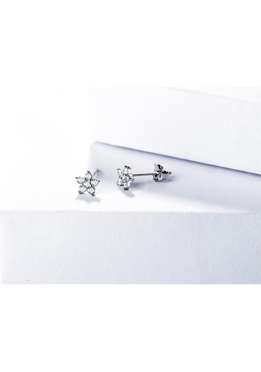 Bague Ringen 925 Ayar Gümüş Mozanit Saplama Küpe 1.2ct 6 Taşlar Çiçek Kadın Küpe Parti Nişan Güzel Takı