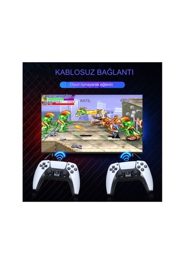 Qasul U10 Android Game TV Stick  + 64 GB Hazıfa Kartı + 2 Kablosuz Oyun Kolu