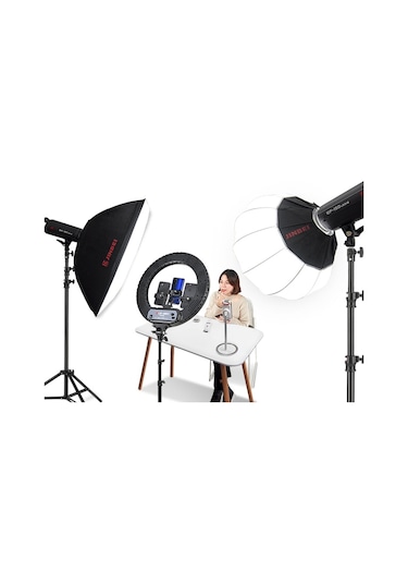 Jinbei Lr-480C Led Ring Light(18 Inc 480Led)+L-180 Işık Stand Kit