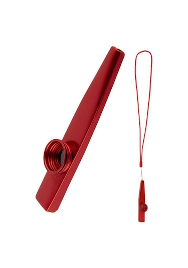 Mk-02r Metal Kazoo İp Askılı Alüminyum Alaşım Kırmızı
