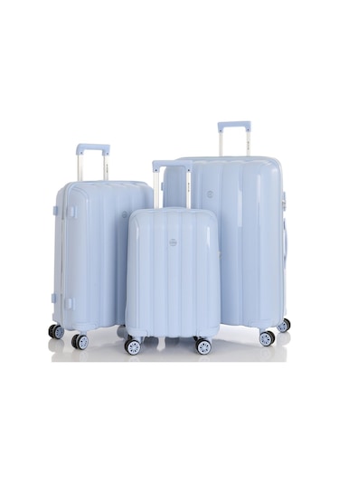 Mçs Üçlü Polipropilen Valiz Seti V305 S18y100033-set D546 Bebe Mavisi