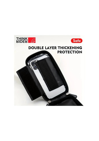 Willowhaven Thinkrider Su Geçirmez Bisiklet Çerçeve Çantası Siyah 7 İnç Telefonlar İçin Ahşap