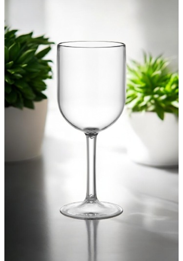 Kırılmız Çizilmez Şarap Bardağı 400 Ml Cam Gibi Şeffaf Polikarbon Şarap Kadehi Şeffaf
