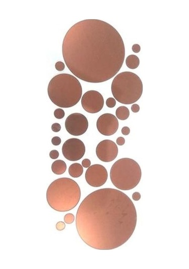 Novahub Kahverengi 12/24/28/30 Adet Altıgen Kendinden Yapışkanlı Ayna Etkisi 15cm 30pcs Kahverengi