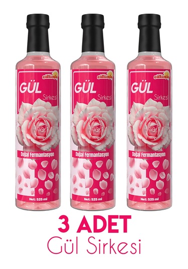 Güllüoğlu Gül Sirkesi X 3 Adet 525 Ml