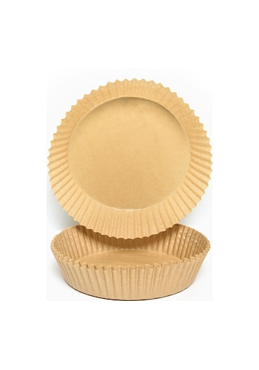 100 Adet Hava Fritöz Pişirme Kağıdı Gıda Yağı Emici Kağıt Kahverengi