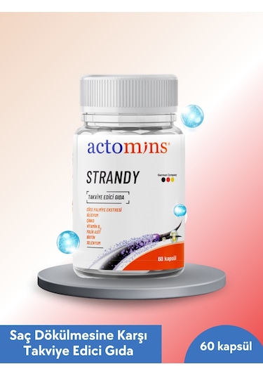 Actomins Strandy Saç Dökülmesine Karşı Takviye Edici Gıda 60 Kapsül