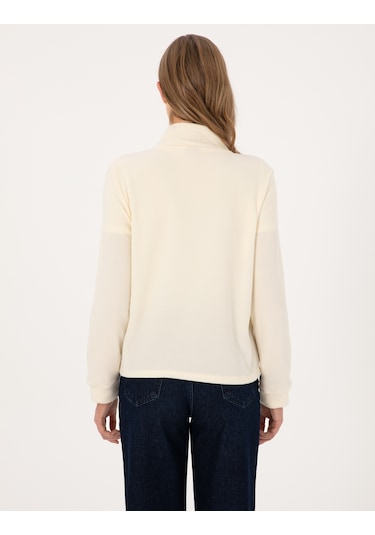 Pierre Cardin Kadın Ekru Sweatshirt 50316333-vr019 Ekru