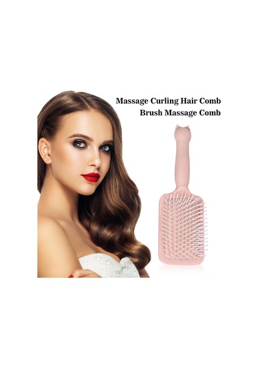 Singree Kedi Desenli Kare Şekilli Antistatik Akne Saç Tırnağı, Uzun Saçlar İçin Erkek/kadın Kullanıma Uygun, Kafa Derisi Masajı Sağlar - Mavi