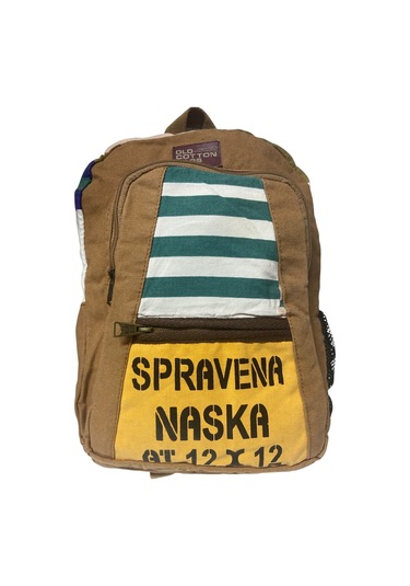 Kaliteli Renkli Vintage Salaş Disayn Günlük Sırt Gezi Okul Seyahat Çantası 28 Cm X 37 Cm Camel