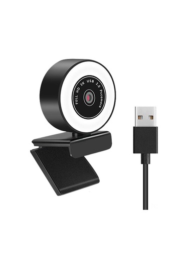 Folinda 5mp Otomatik Odaklı Usb Web Kamerası - 3 Seviye Güzellik Işığı, Gürültü Azaltıcı Mikrofon, 360 Döner, Usb 3.0, Dikdörtgen Tripod Ucu