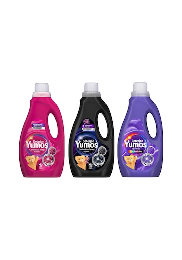 Yumoş Sıvı Deterjan 1500 Ml Renkliler-siyahlar-tüm Renkliler 3 Lü Set 1500 ML