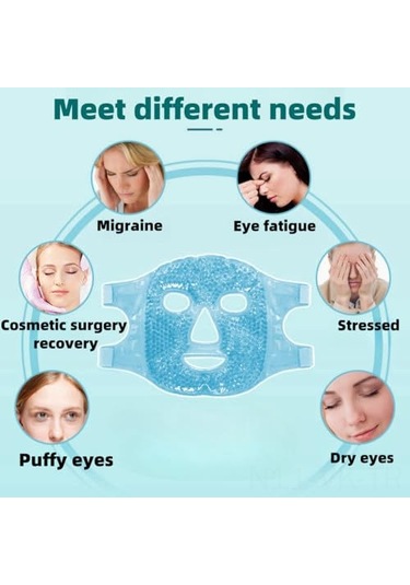 Vkemall Pvc Jel Sıcak Ve Soğuk Kompres Yüz Maskesi - Cerrahi Sonrası İyileşme Ve Cilt Bakımı İçin Esnek Yüz Maskesi