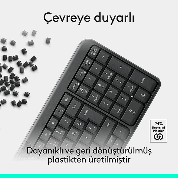 Logitech MK250 Kablosuz Bluetooth Kablosuz Klavye ve Mouse Seti Siyah
