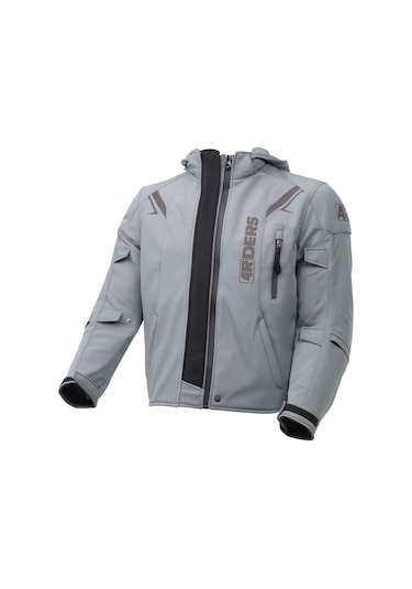 4riders Rex Pro Korumalı Softshell Motosiklet Montu Gri