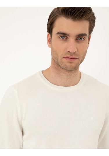 Pierre Cardin Erkek Ekru Kazak /triko 50296575-vr019 Ekru