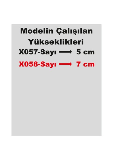 Stencil Rakam Boyama Şablonu X058-sayı Rakam Yüksekliği 7 Cm