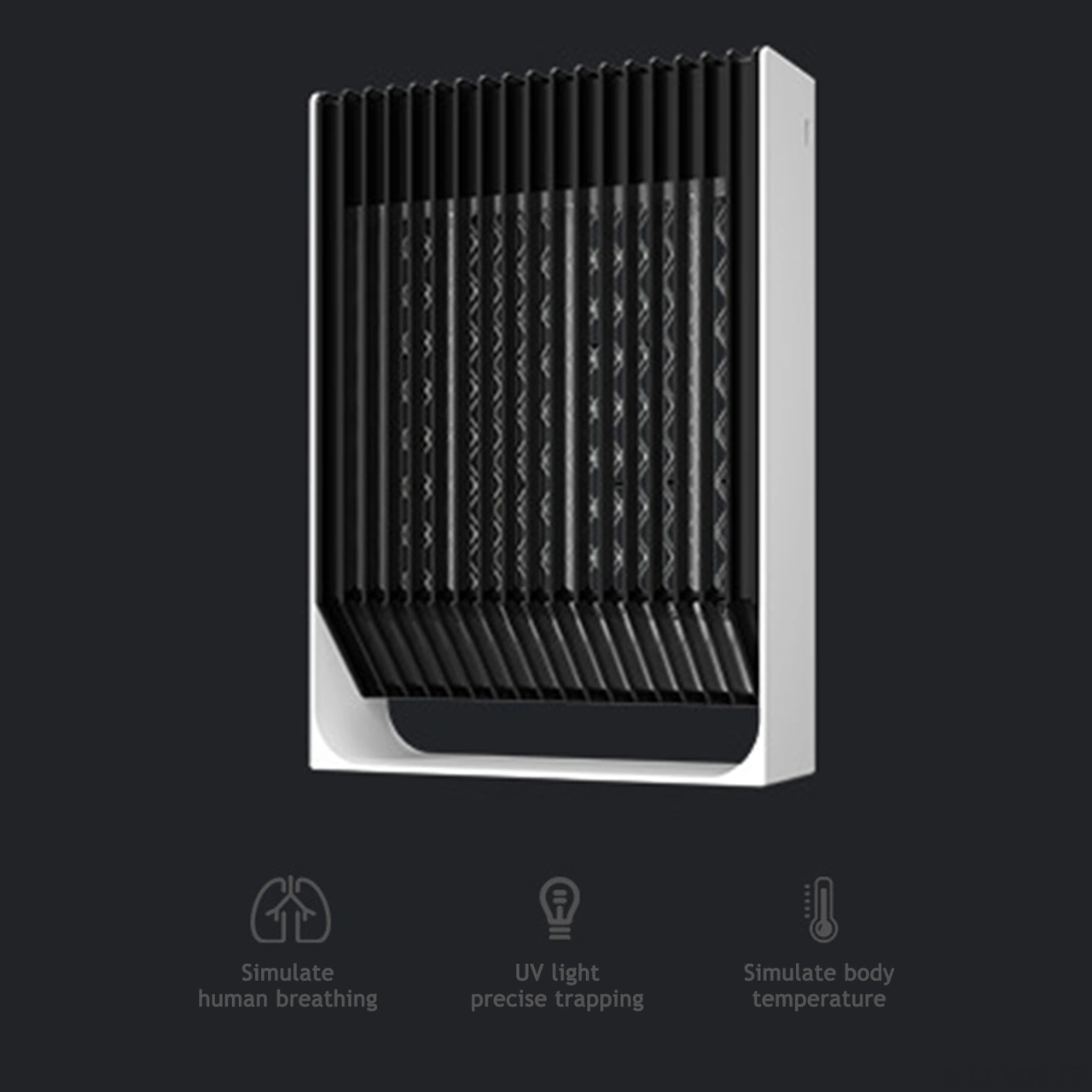 Moveevo Duvara Asılı/vertikli 2'li Usb Şarjlı Mor Işık Liçli Elektrik Şoku İle Evcil İnekçe Öldürücü Lambası Siyah 1200mah Pil