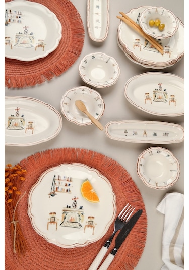 Porser Fulya Faylinn Kahvaltı Takımı 6 Kişilik 14 Parça Fly14kahp Çok Renkli