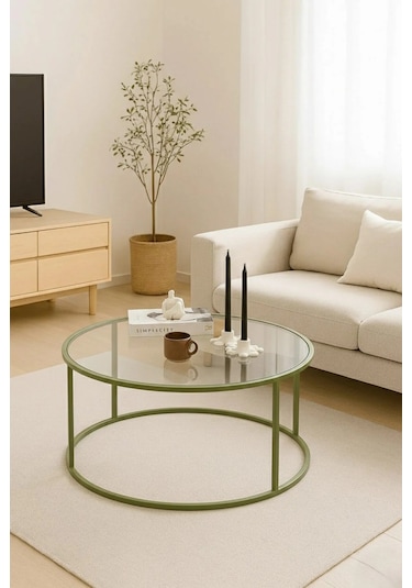 Berlin Orta Sehpa Mint Yeşili 80cm Mint Yeşil