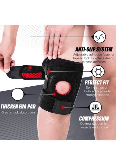 Wezone Hareket Destekli Anti-kayma Dizlik, Egzersiz Ve Spor İçin Esnek Eva Pedli Koruma Çok Renkli