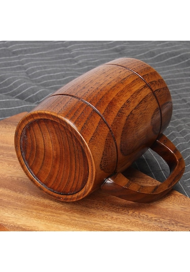 Ahşap Yaratıcı Masif Ahşap Damlama Önleyici Ve Haşlanmaya Karşı Dayanıklı Çin Tarzı Bardak Ahşap Bira Kupası Ahşap Retro Su Bardağı