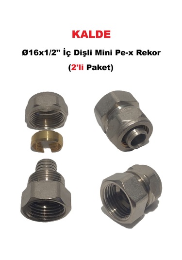 2'li Paket Ø16x1/2" İç Dişli Mini Pex Rekor