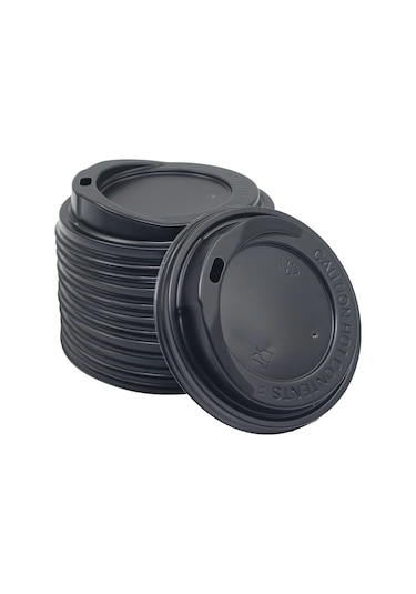 14-16 Oz Sıcak Kapak Siyah 3,20 Gr 90 Mm Çap 100 Adet