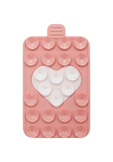 Dayanıklı Vantuzlu Telefon Tutucu Çok Fonksiyonlu Silikon Vantuz Ped Cep Telefonu İçin White