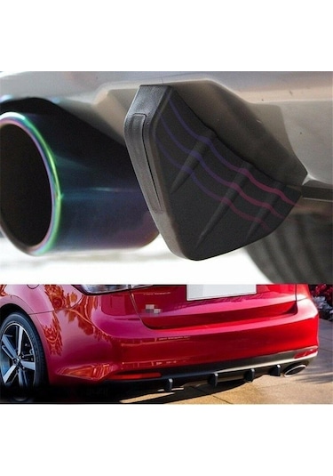 Yeni 1/4 Adet Evrensel Araba Arka Tampon Difüzör Köpekbalığı Yüzgeci Spoiler Arka Tampon 4